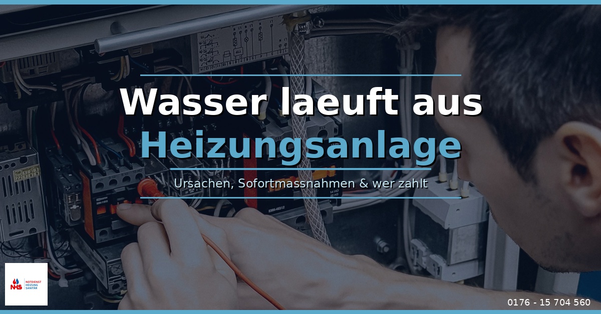 Wasser läuft aus Heizungsanlage
